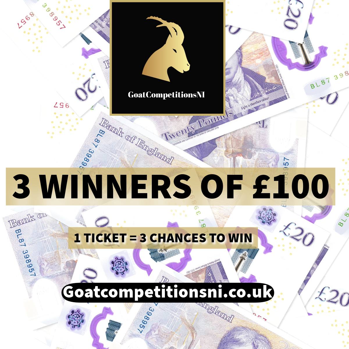 3 winners of £100