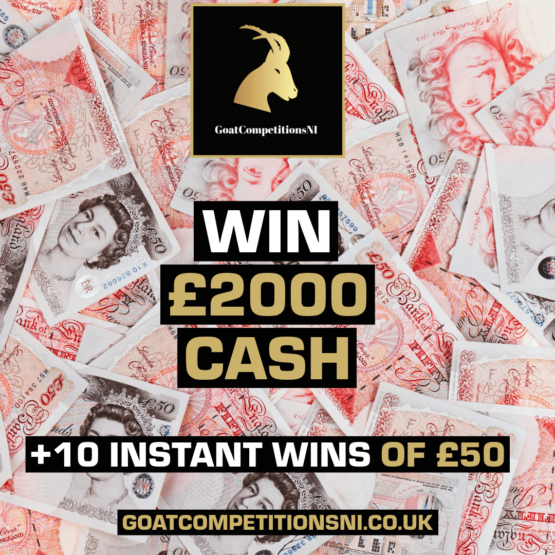 WIN £2000 + 10 INSTANT WINS OF £50