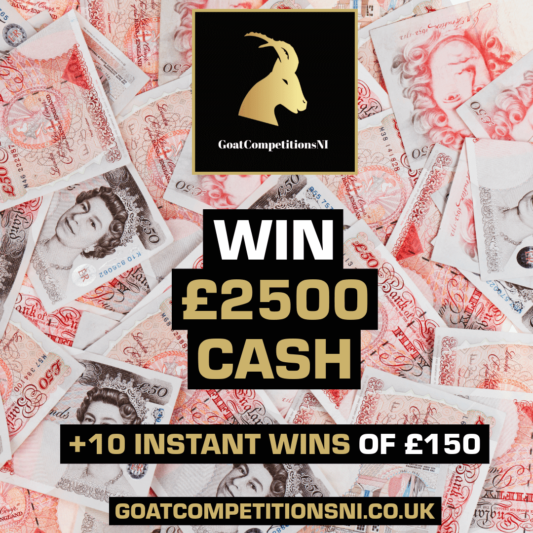 WIN £2500 + 10 INSTANT WINS OF £150