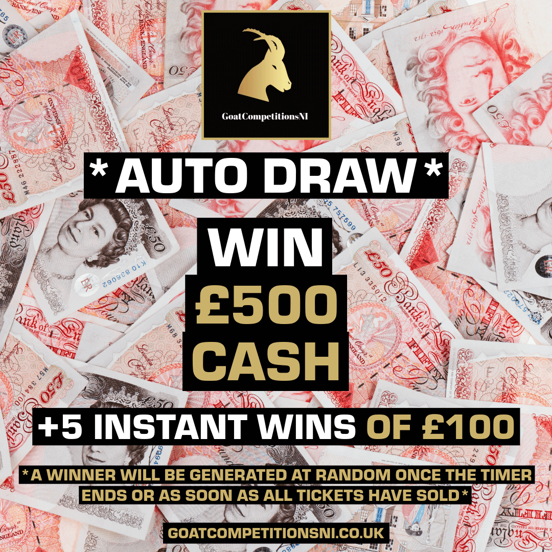 WIN £500 CASH + 5 INSTANT WINS OF £100 *AUTODRAW*